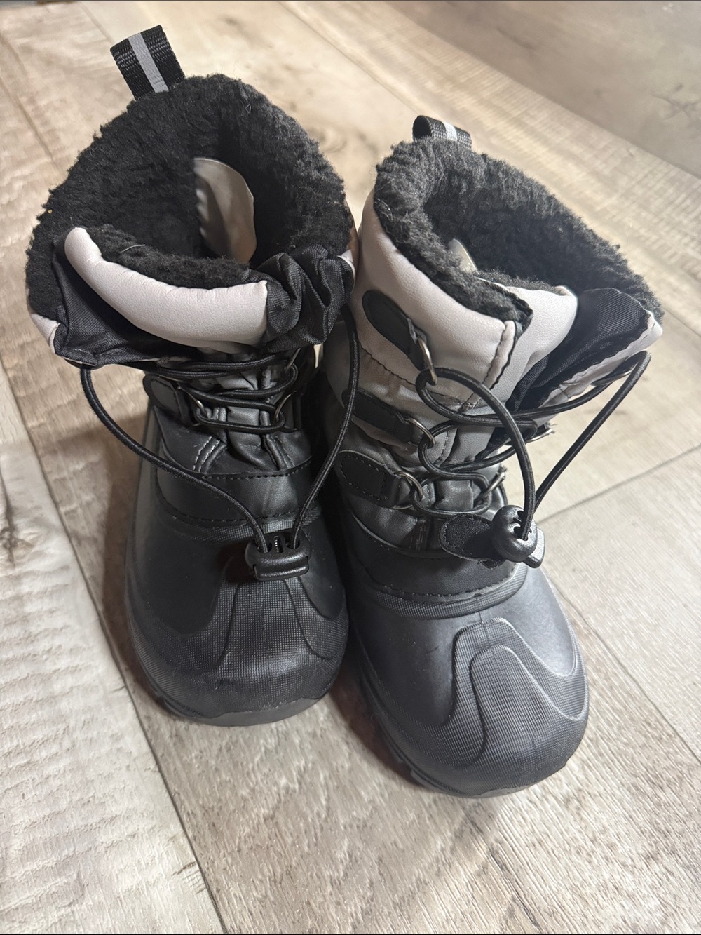 Kids Waterproof Snow Boots - Gray/Black - Picture 2 of 7